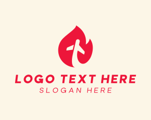 Red Flame Airline logo design