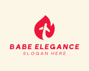 Red Flame Airline logo design