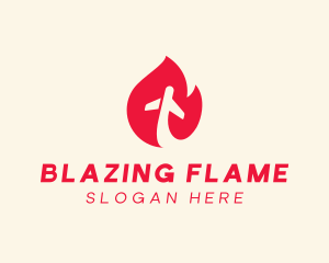 Red Flame Airline logo design