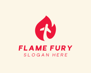 Red Flame Airline logo design