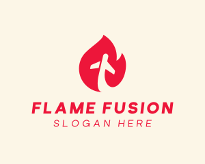 Red Flame Airline logo design