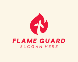 Red Flame Airline logo design