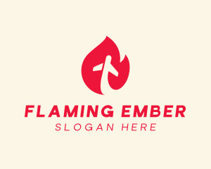 Red Flame Airline logo design