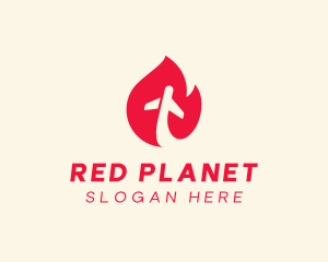 Red Flame Airline logo design