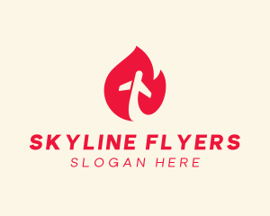 Red Flame Airline logo design