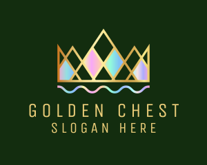 Shiny Golden Crown logo design