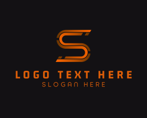 Modern Tech Business Letter S logo