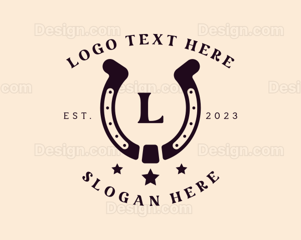 Horseshoe Rodeo Cowboy Logo