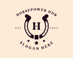 Horseshoe Rodeo Cowboy logo design