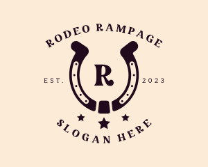 Horseshoe Rodeo Cowboy logo design