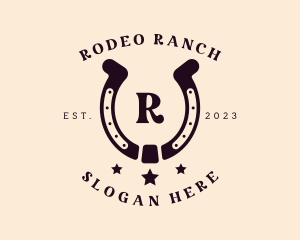 Horseshoe Rodeo Cowboy logo design