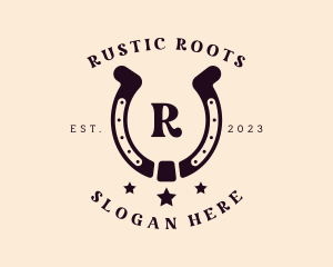 Horseshoe Rodeo Cowboy logo design