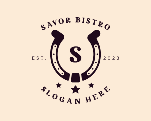 Horseshoe Rodeo Cowboy logo design