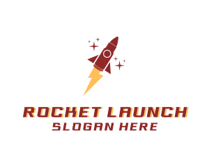 Lightning Bolt Rocket logo design