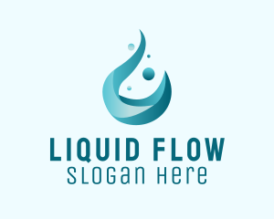 Liquid Water Droplet  logo design