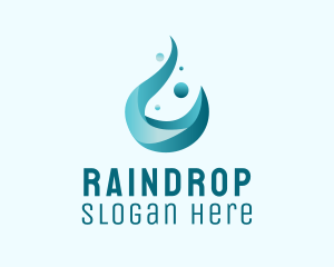 Liquid Water Droplet  logo design