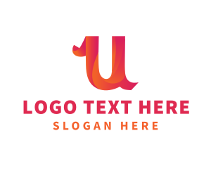 Modern Gradient Letter U logo