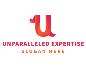 Modern Gradient Letter U logo design