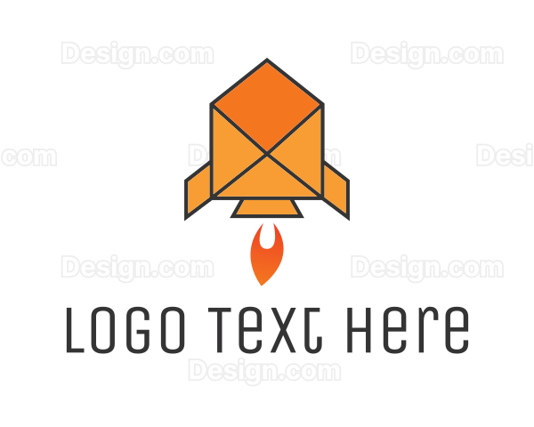 Envelope Mail Rocket Logo