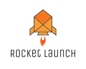 Envelope Mail Rocket logo