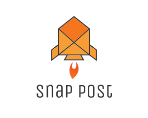 Envelope Mail Rocket logo design