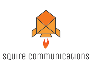 Envelope Mail Rocket logo design