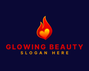 Hot Flame Heart logo