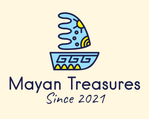 Native Mayan Sailboat  logo design