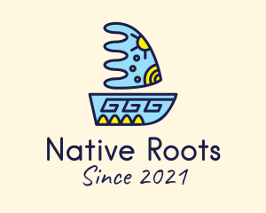 Native Mayan Sailboat  logo