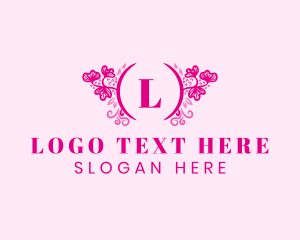 Pink Wreath Lettermark logo