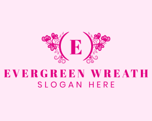 Pink Wreath Lettermark logo design