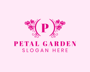 Pink Wreath Lettermark logo design