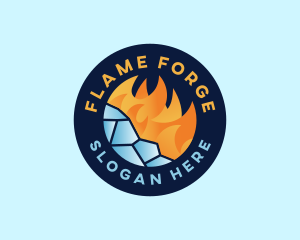 Ice Flame Thermal Cooling logo design