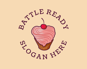 Heart Icing Cupcake Logo