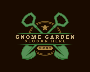 Shovel Landscaping Garden logo design