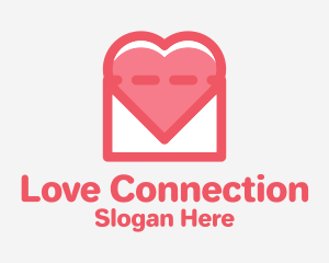 Heart Mail Envelope logo design