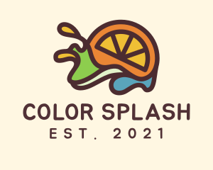 Splash Orange Fruit logo design