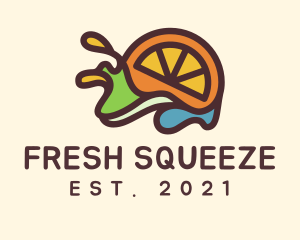 Splash Orange Fruit logo design