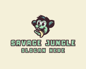 Cartoon Monkey Ape logo design