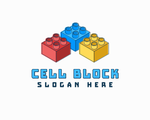 Toy Blocks Bricks logo design