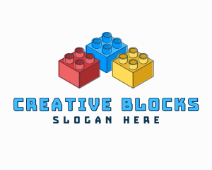 Toy Blocks Bricks logo design