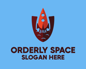 Space Security Rocket logo design