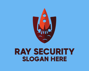 Space Security Rocket logo design