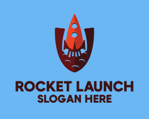 Space Security Rocket logo design