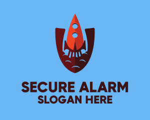 Space Security Rocket logo design