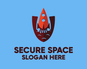 Space Security Rocket logo design