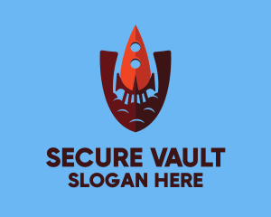 Space Security Rocket logo design