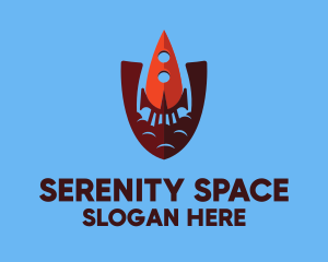 Space Security Rocket logo design