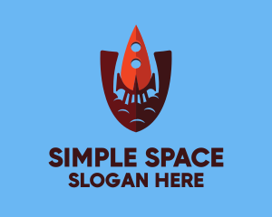 Space Security Rocket logo design