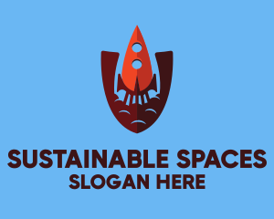 Space Security Rocket logo design